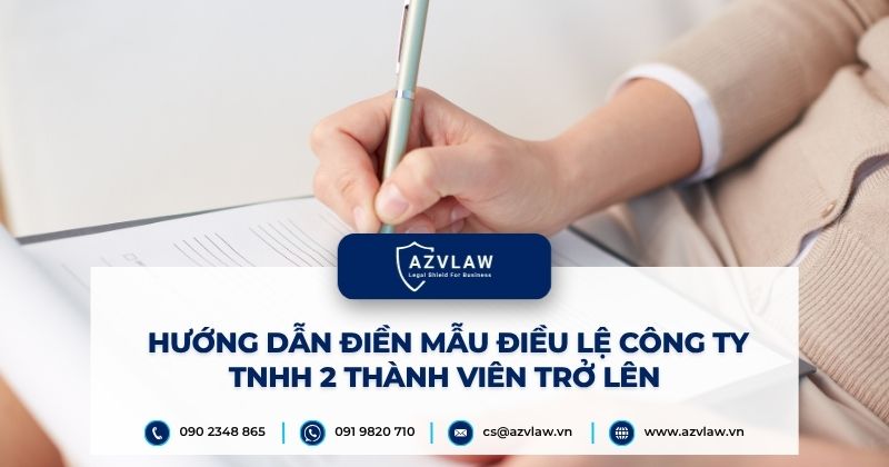 Hướng dẫn điền mẫu điều lệ công ty TNHH 2 thành viên trở lên
