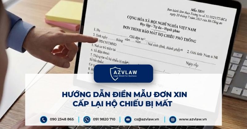 Hướng dẫn điền mẫu đơn xin cấp lại hộ chiếu bị mất