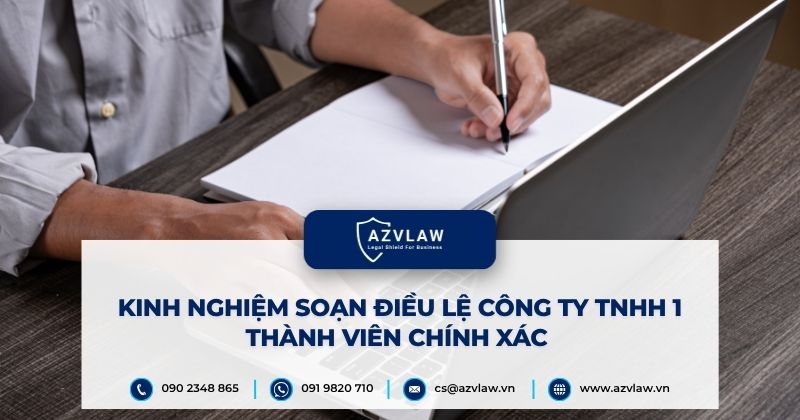 Kinh nghiệm soạn điều lệ công ty TNHH 1 thành viên chính xác