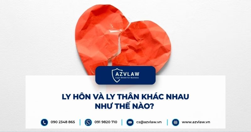 Ly hôn và ly thân khác nhau như thế nào?