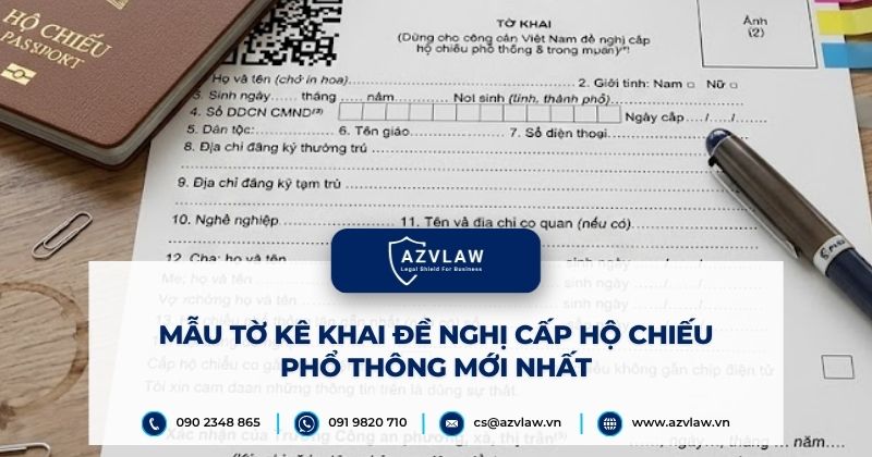 Mẫu tờ kê khai đề nghị cấp hộ chiếu phổ thông mới nhất