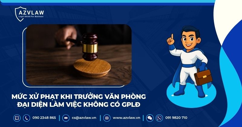 Mức xử phạt khi Trưởng văn phòng đại diện làm việc không có GPLĐ