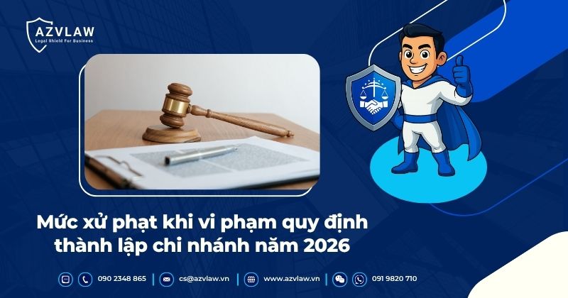 Mức xử phạt khi vi phạm quy định thành lập chi nhánh năm 2026