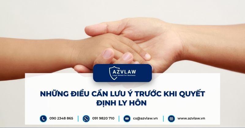 Những điều cần lưu ý trước khi quyết định ly hôn