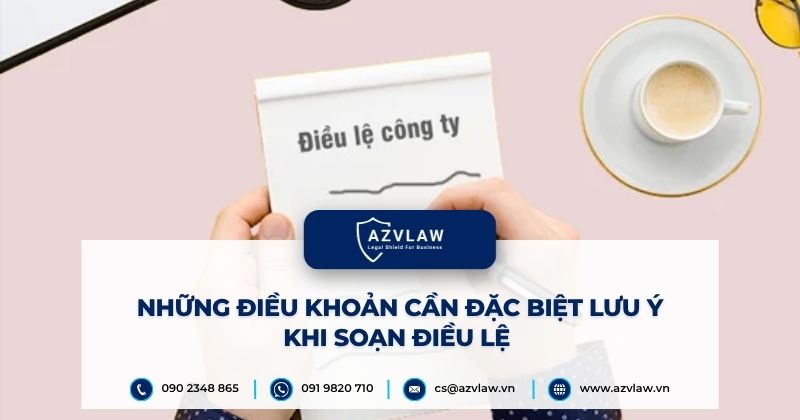 Những điều khoản cần đặc biệt lưu ý khi soạn điều lệ