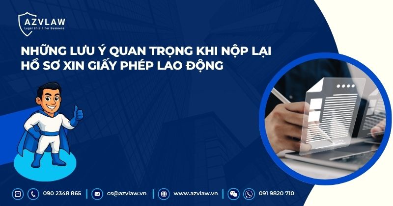 Những lưu ý quan trọng khi nộp lại hồ sơ xin giấy phép lao động