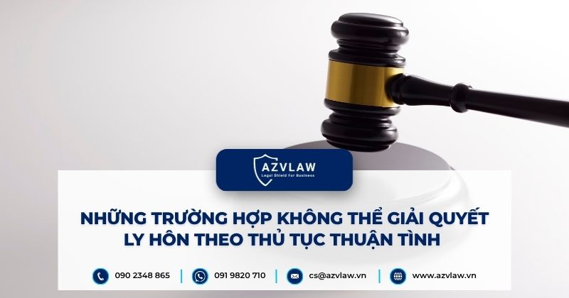 Những trường hợp không thể giải quyết ly hôn theo thủ tục thuận tình