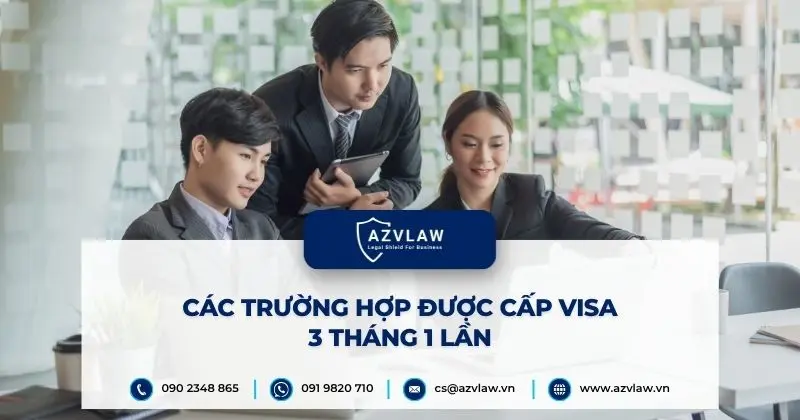 Các trường hợp được cấp visa 3 tháng 1 lần