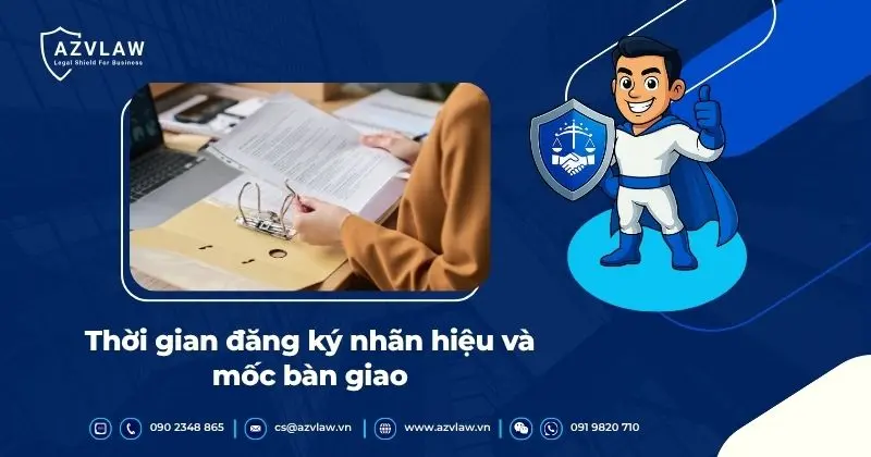 Thời gian đăng ký nhãn hiệu và mốc bàn giao