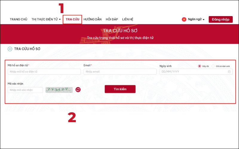 Tra cứu và nhận kết quả