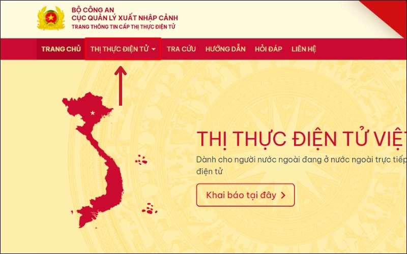 Truy cập hệ thống thị thực điện tử chính thức