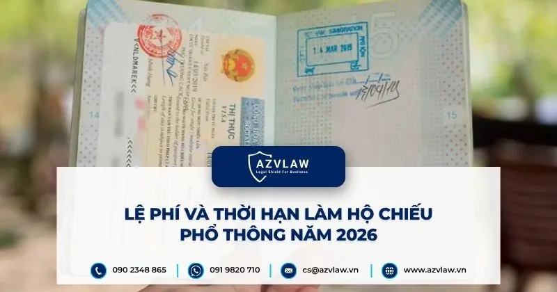 Lệ phí và thời hạn làm hộ chiếu phổ thông năm 2026