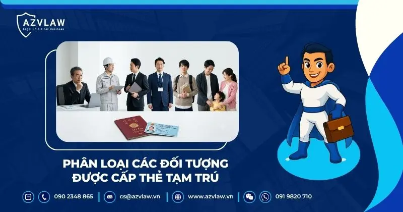 Phân loại các đối tượng được cấp thẻ tạm trú