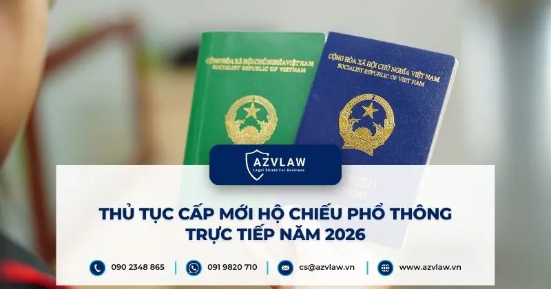Thủ tục cấp mới hộ chiếu phổ thông trực tiếp năm 2026